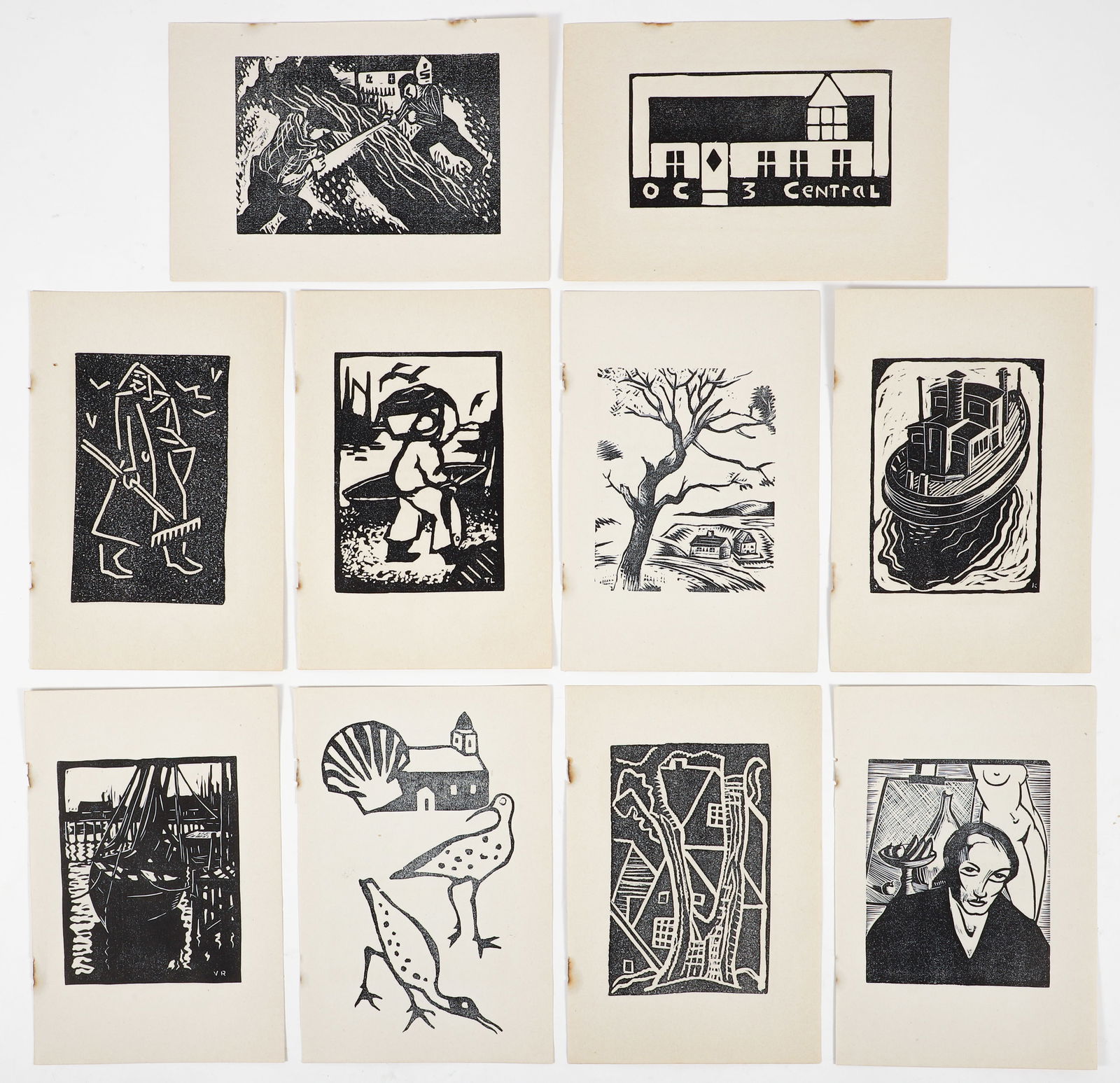 10 woodcuts from Provincetown Portfolio 1935 (1 of 5)