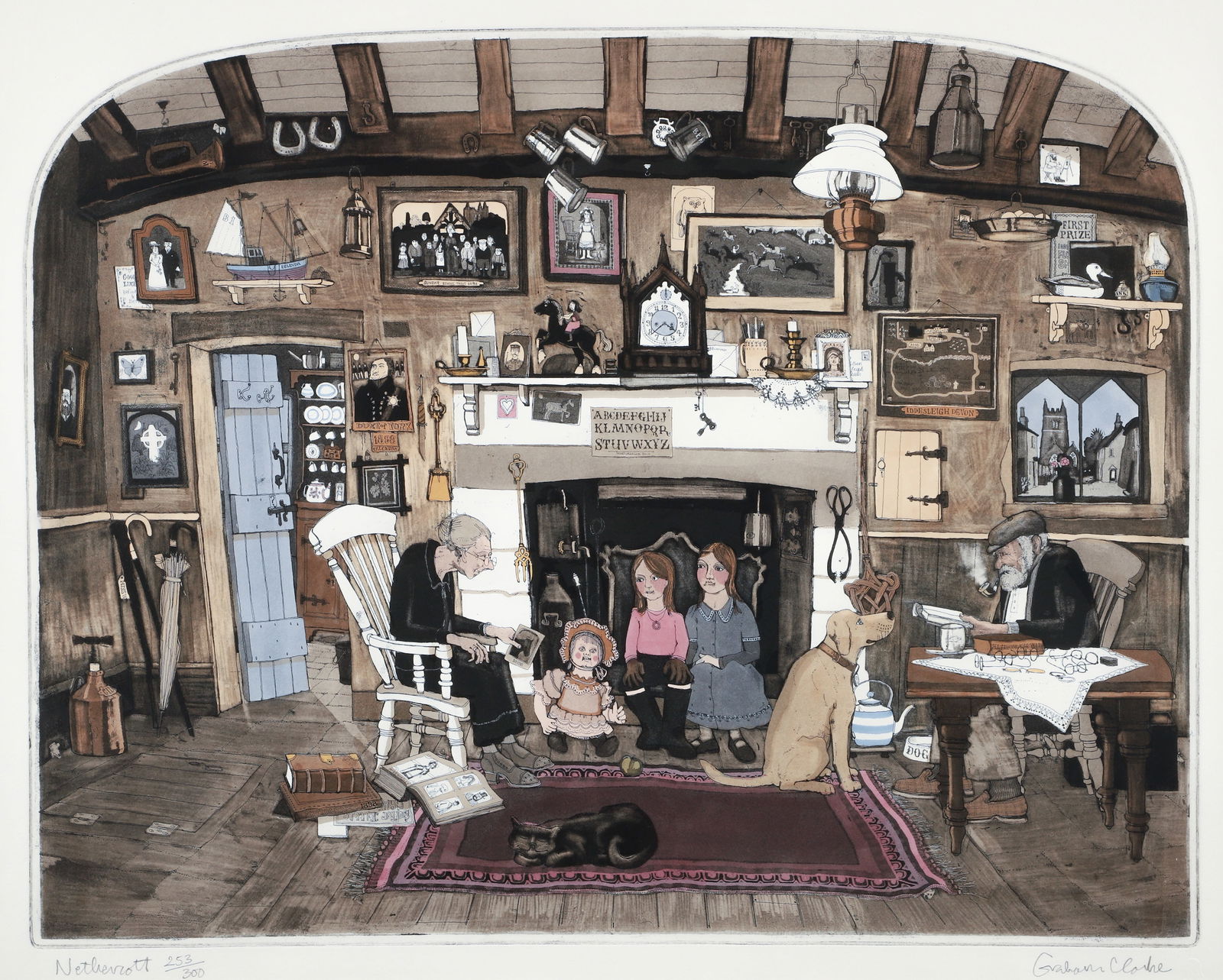 Graham Clarke 1981 color etching Nethercott (1 of 5)