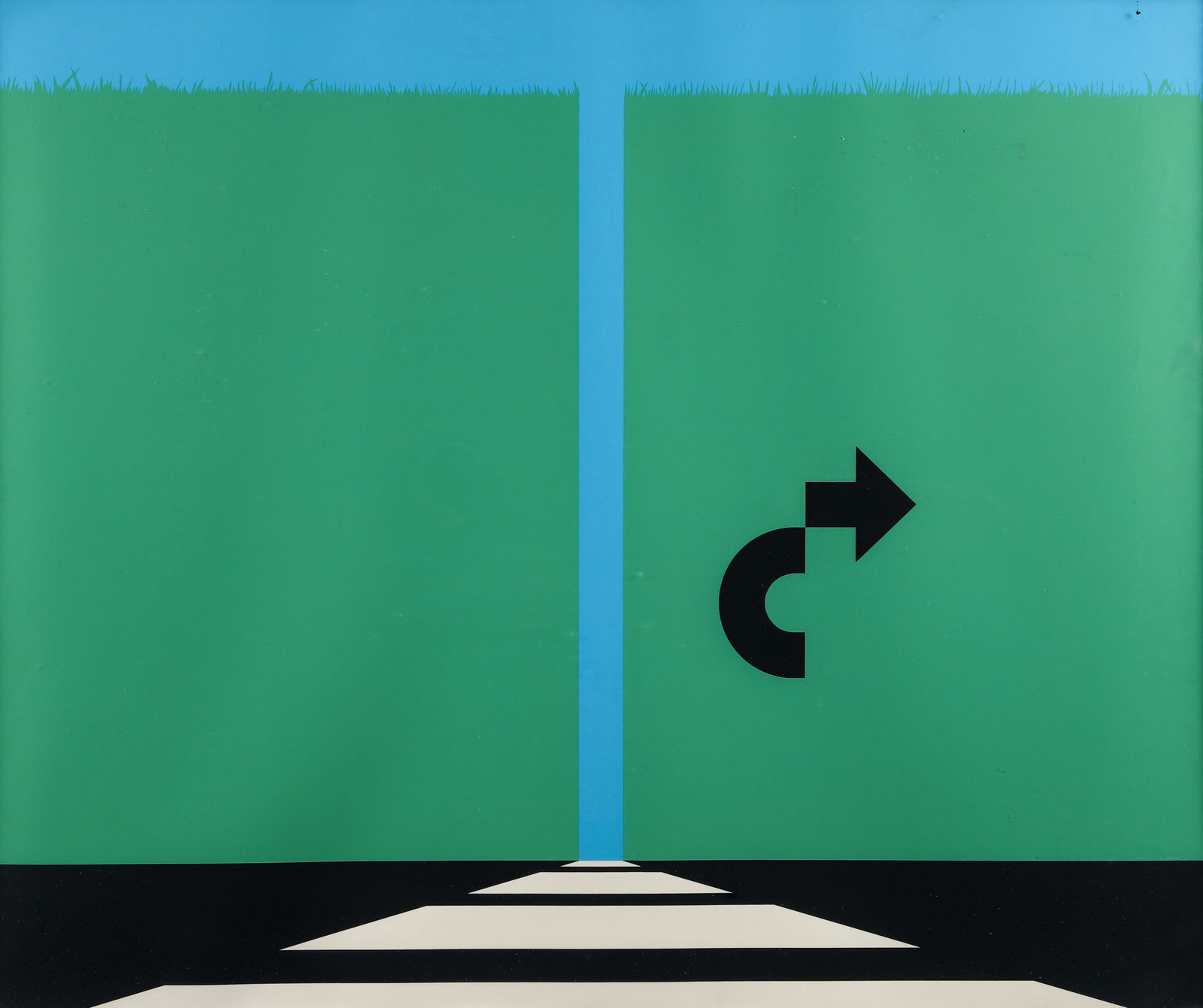 Allan D'Arcangelo Landscape from the portfolio 69: D'Arcangelo, Allan (American, 1930-1998), Landscape from the portfolio 69, 1969, serigraph printed in colors, 21.15 x 25.5 inches, pencil signed and numbered 23/120, framed measuring 22 x 26 inches. A