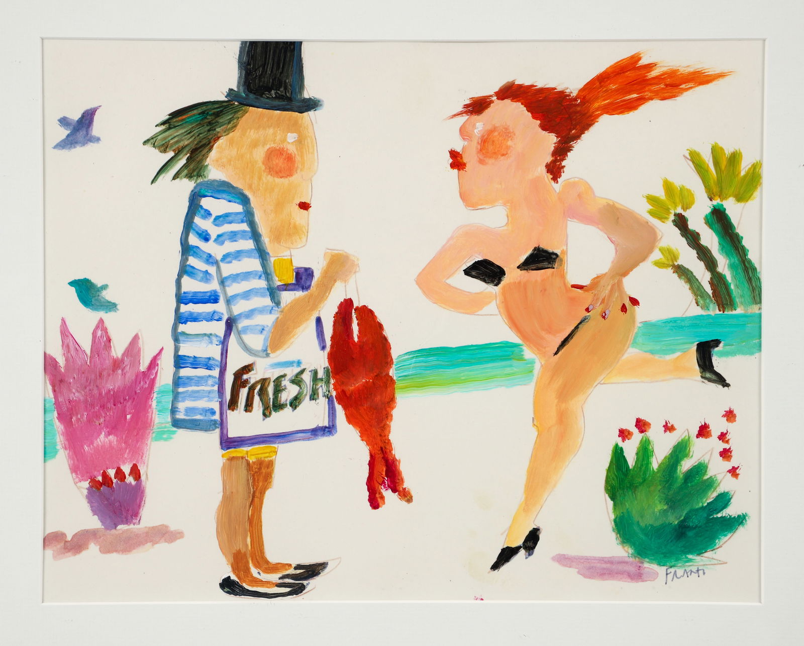 Ann Frantic Fresh Seafood watercolor and gouache (1 of 3)