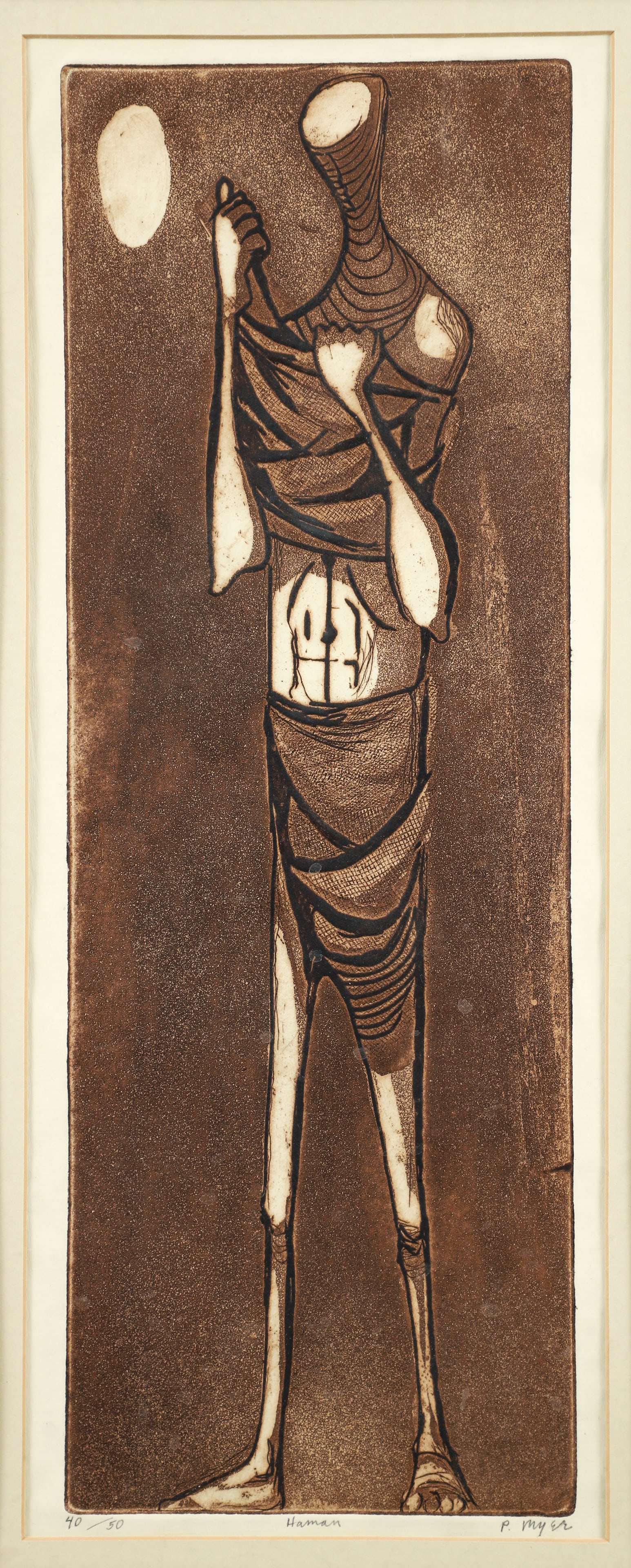 Peter Livingston Myer Signed Etching Haman (1 of 4)