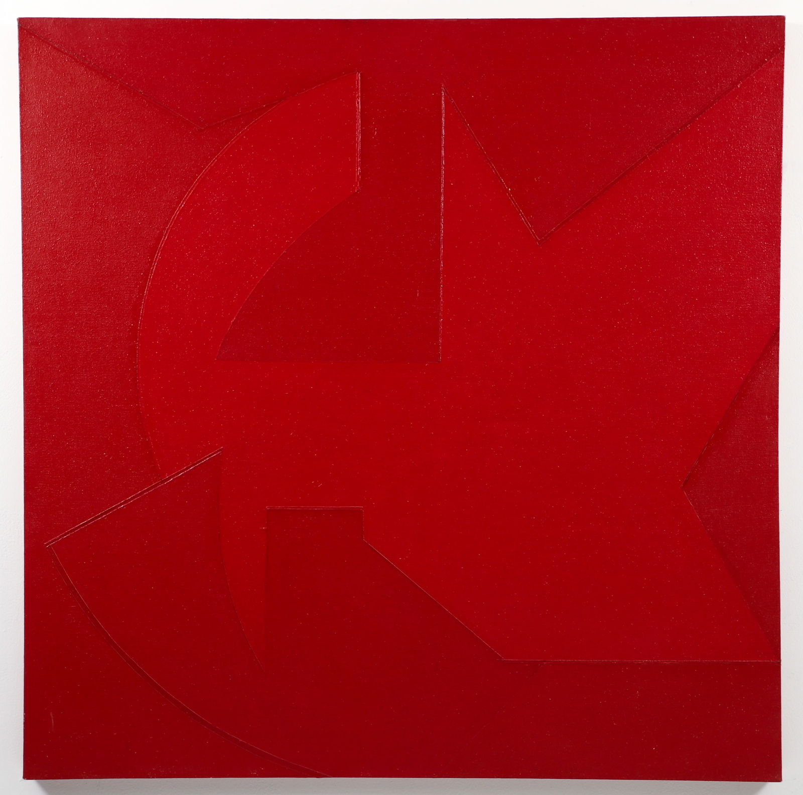 Ann Paxton Red Abstract 1978 Acrylic on Canvas (1 of 3)