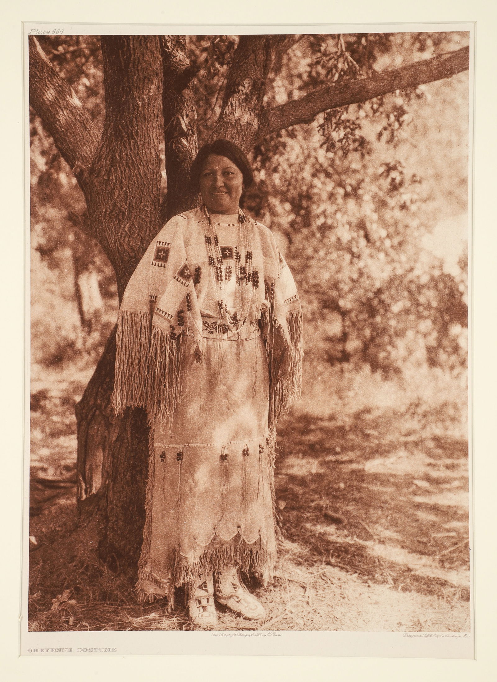 Edward Curtis Cheyenne Costume Photogravure 1927 (1 of 2)