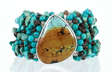 Deborah Armstrong Silver Turquoise Bracelet
