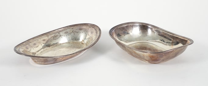 Lot of 2 Tiffany Sterling Silver Serving Dishes