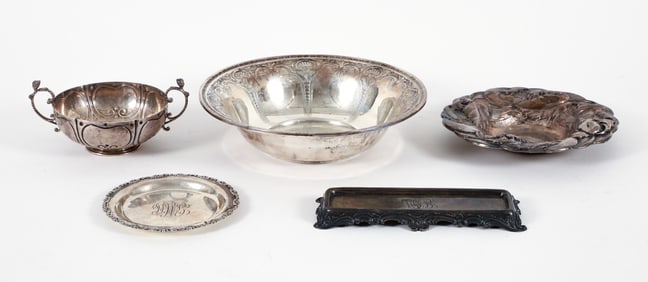 5 American Sterling Silver Pieces Inc. George W. Shiebler