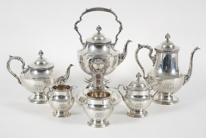 6 Piece Poole Sterling Silver Coffee & Tea Service