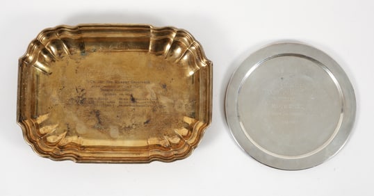 Lot of 2 Sterling Silver Commemorative Plates