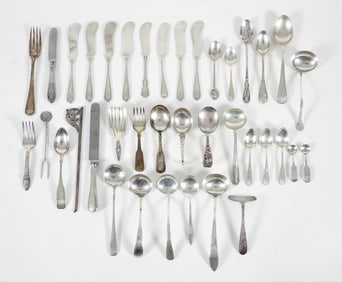 Lot of 38 Various American and English Sterling Flatware