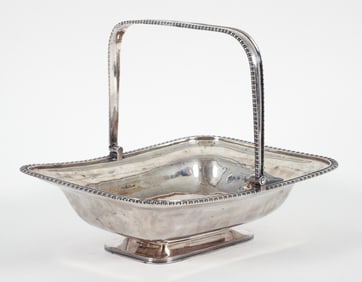 Georgian Sterling Silver Gadrooned Edge Basket
