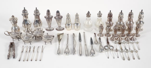 56 Pc. Lot of Sterling, Coin, and Plate Silver