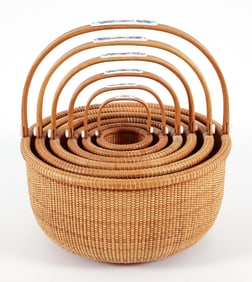 Michael Kane 1997 set of 6 Nesting Baskets