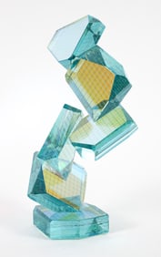 Toland Peter Sand Cold Worked Glass Sculpture