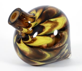Kathleen Mulcahy Umber and Gold Glass Spinner