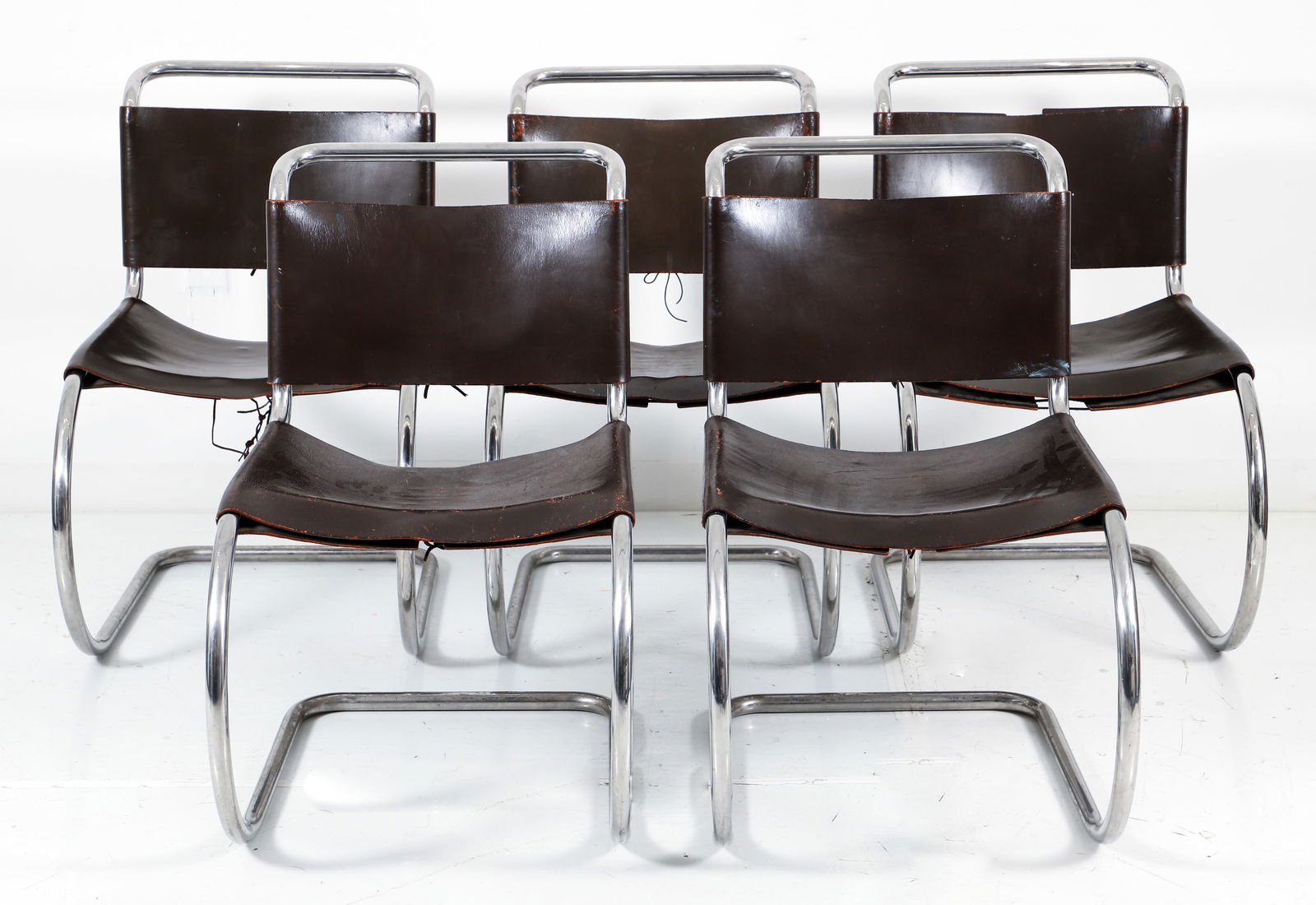 Set of 5 Ludwig Mies van der Rohe for Knoll MR10 Chairs (1 of 9)
