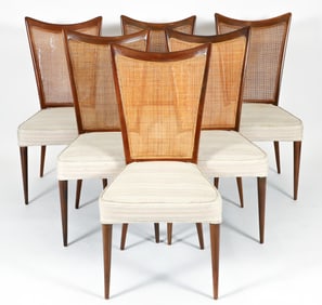 Set of 6 Attr. Melchiorre Bega Cane Back Dining Chairs