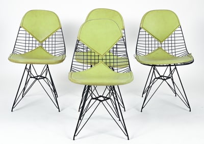 4 Eames for Herman Miller DKR Chairs w/ Bikini Covers