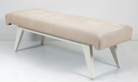 Mid Century Modern Splayed Leg Upholstered Bench
