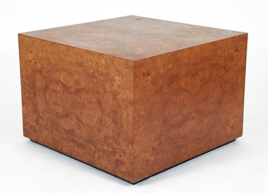 Manner of Milo Baughman Burlwood Cocktail Table