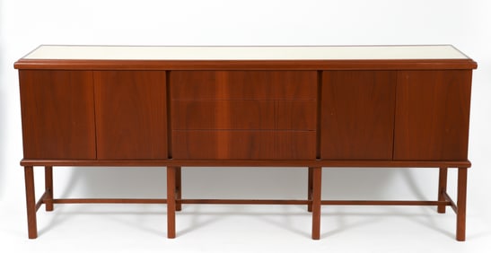 Custom Designed Danish Style Walnut Sideboard
