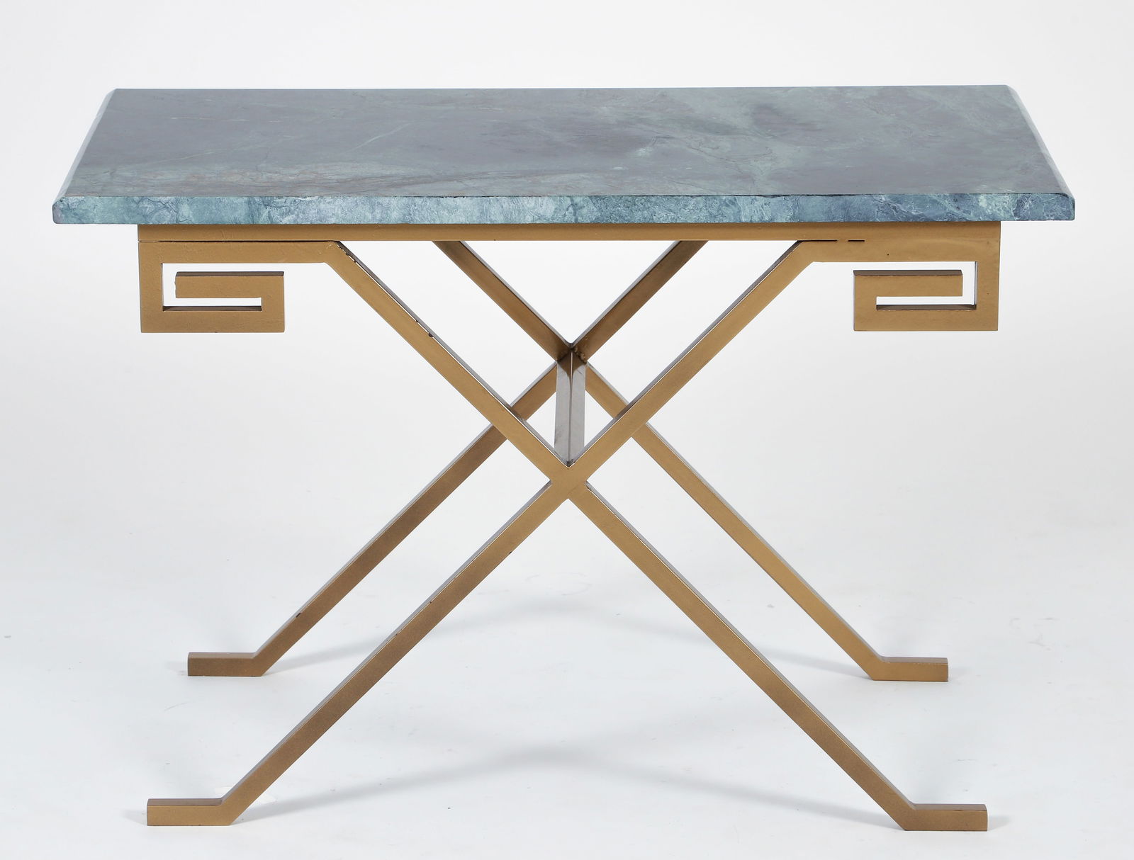 Marble topped side table with Greek Key Design (1 of 4)