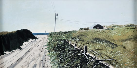 John Austin tempera painting West End of Hummock Pond