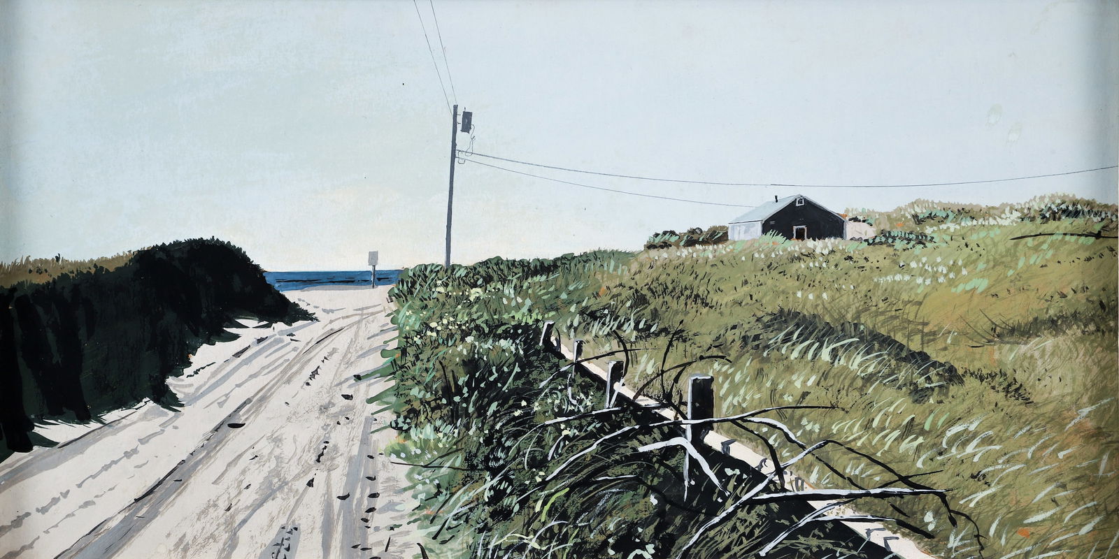 John Austin tempera painting West End of Hummock Pond (1 of 3)