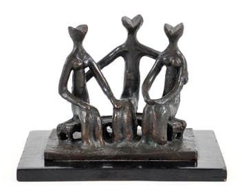 Gedalia Ben Zvi Cast Bronze Sculpture Rest in the Garden