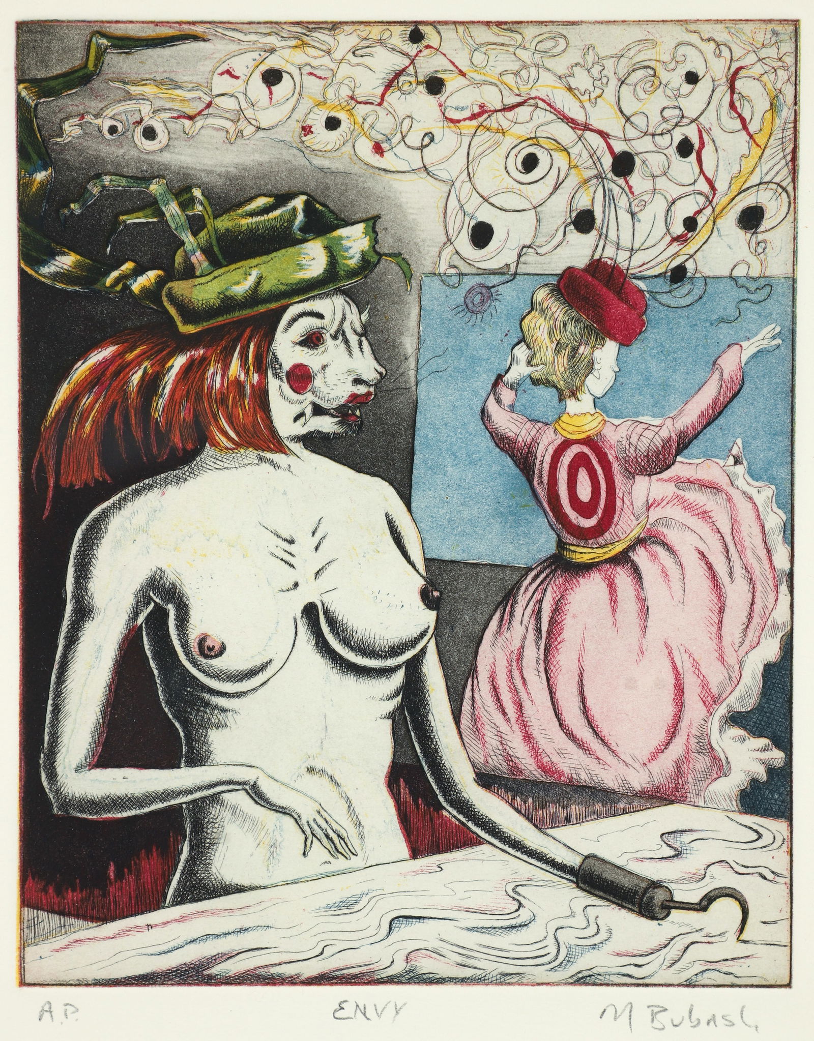 Nick Bubash Envy Seven Deadly Sins Etching 2001 (1 of 3)