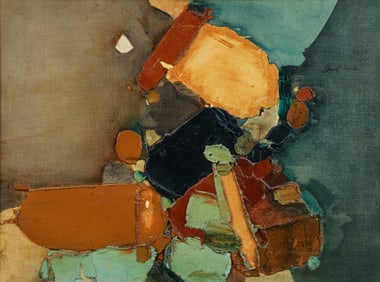 Shanti Dave oil and plaster abstraction Garv Gatha