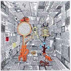 Pedro Friedeberg Matias en Cuernavaca Signed Screenprint