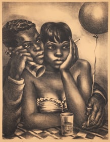 Marion Greenwood New Years Eve signed orig Litho AAA