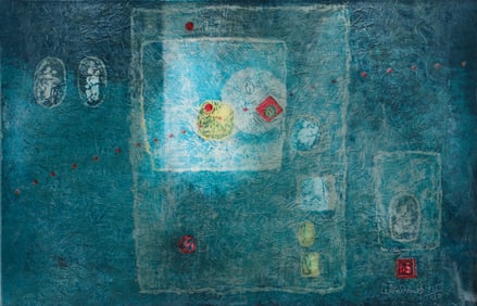 Lebadang Tranquility 1993 Signed Mixed Media Print