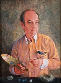 Don Lord 1969 tempera Self Portrait