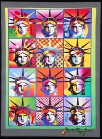 Peter Max Liberty and Justice for All II Mixed Media Ptg 2005