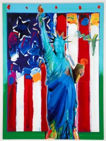 Peter Max United We Stand II 2005 Mixed Media Acrylic
