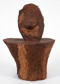 Thad Mosley wood sculpture Portrait of The Alien