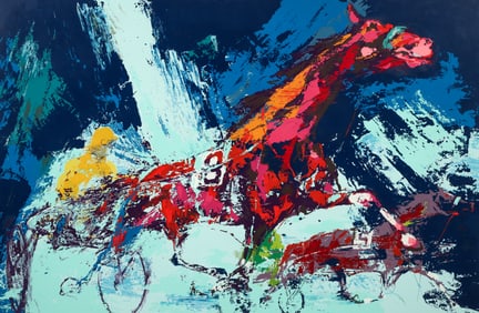 Leroy Neiman Signed Serigraph Trotters 1973