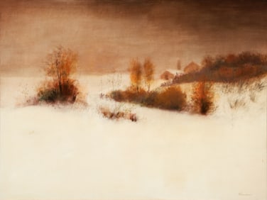 Tomislav Nikolic oil Winter Landscape