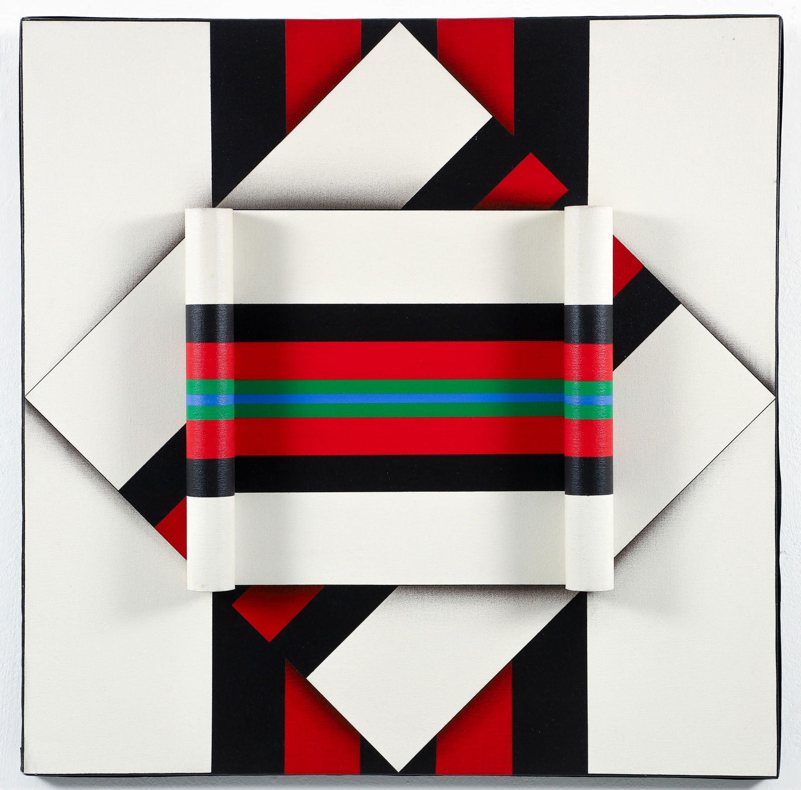 Omar Rayo shaped canvas Tender Trap 1960s (1 of 2)