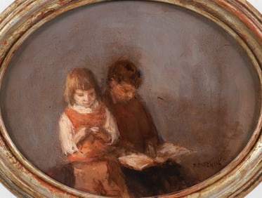 Seymour Remenick oil The Reading Lesson