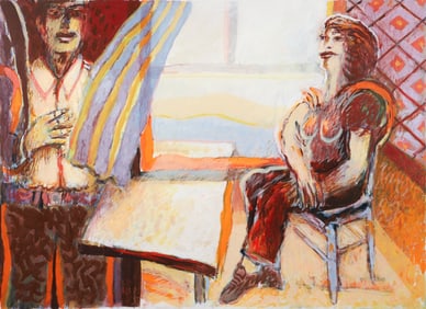 Joseph Shepler Woman at the Window 1981 Ptg