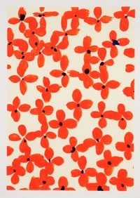Donald Sultan Orange Flowers 1996 Serigraph Signed
