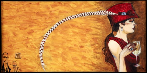 Todd White hand colored Giclee Feather in Her Cap