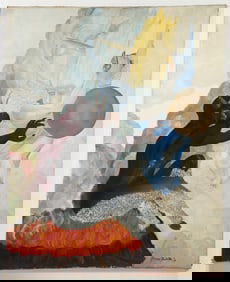 Thomas L. Willis Jr. Angel versus Devil 1965 Oil on Canvas