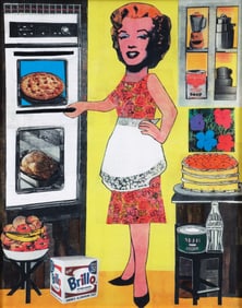 Zets Brothers Mixed Media Collage Marilyn Monroe after Warhol