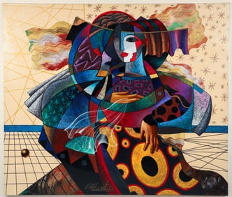 Oleg Zhivetin oil and mixed media Dance of Creation