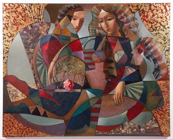 Oleg Zhivetin oil and mixed media Conversation