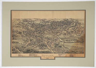 Fowler and Moyer Antique Map of Butler County 1896
