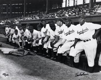 Teenie Harris signed photograph Pittsburgh Crawfords at Forbes Field
